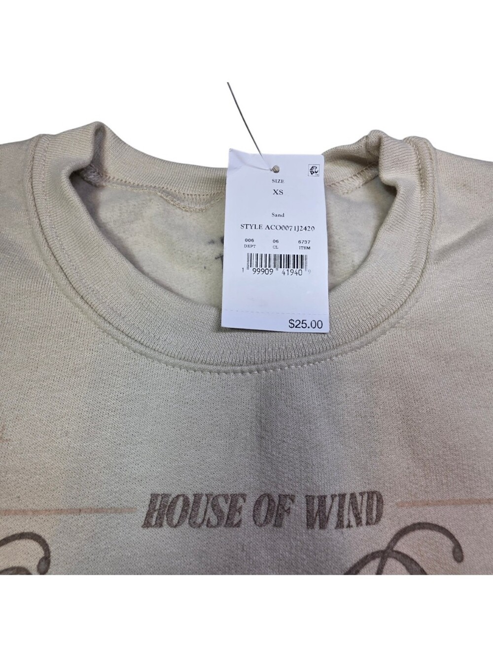 NWT ACOTAR House of Wind Book Club Sweatshirt Sand Crewneck XS - Picture 4 of 8